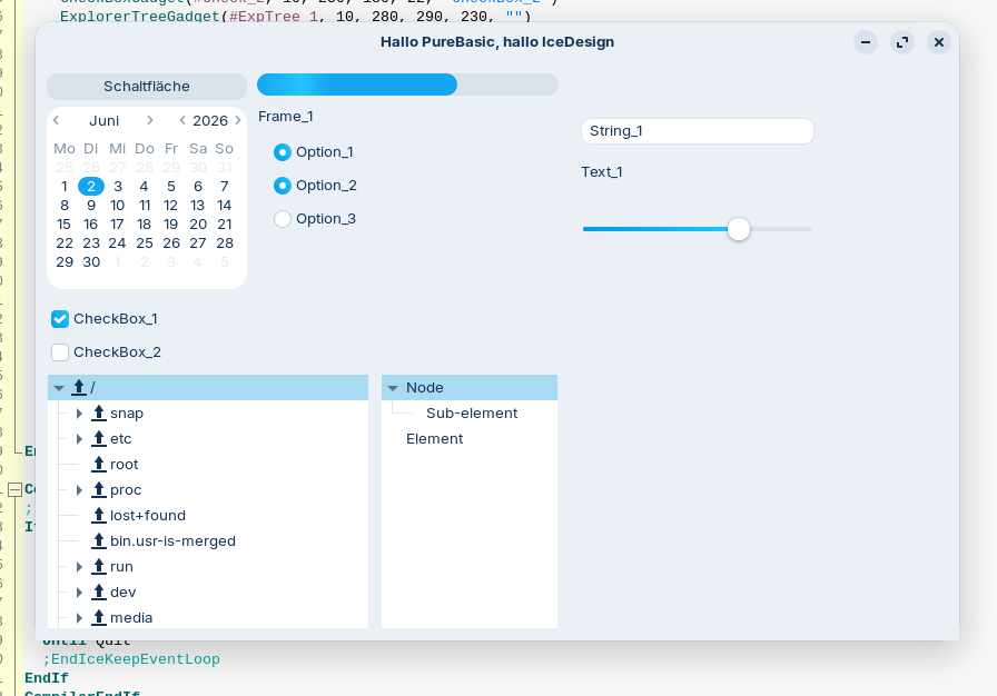 IceDesign GUI Demo Linux
